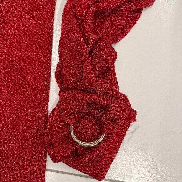 NEW Adriana Iglesias Pau Red Sparkle Jumpsuit Size 38 US 0 - Picture 11 of 11